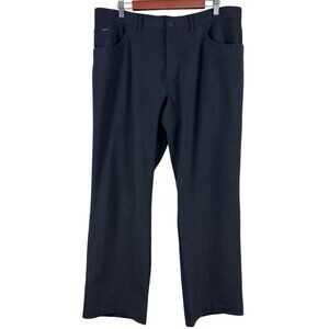 Alberto Cedramica Men's Trouser Pants Gray Polyester Viscose Size 56 36 x 30